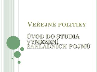 Veřejné politiky